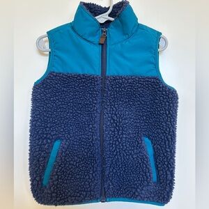 Carter's Toddler Boy Sherpa Fleece Vest, Navy Blue, 3T